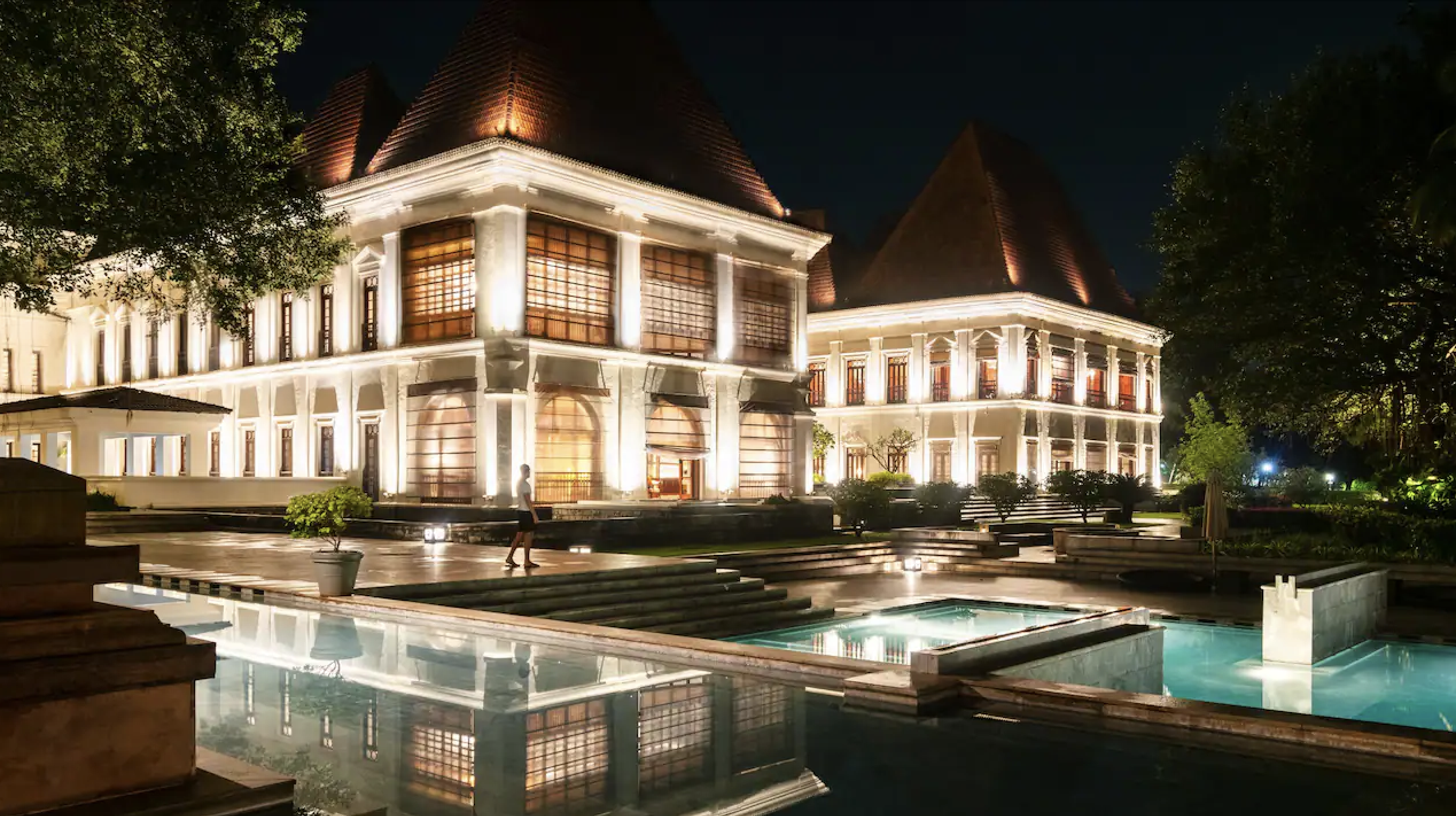 Exterior walkway at the Grand Hyatt Goa